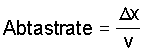 Abtastrate = delta x / v