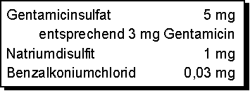 Zusammensetzung von 1 ml Refobacin